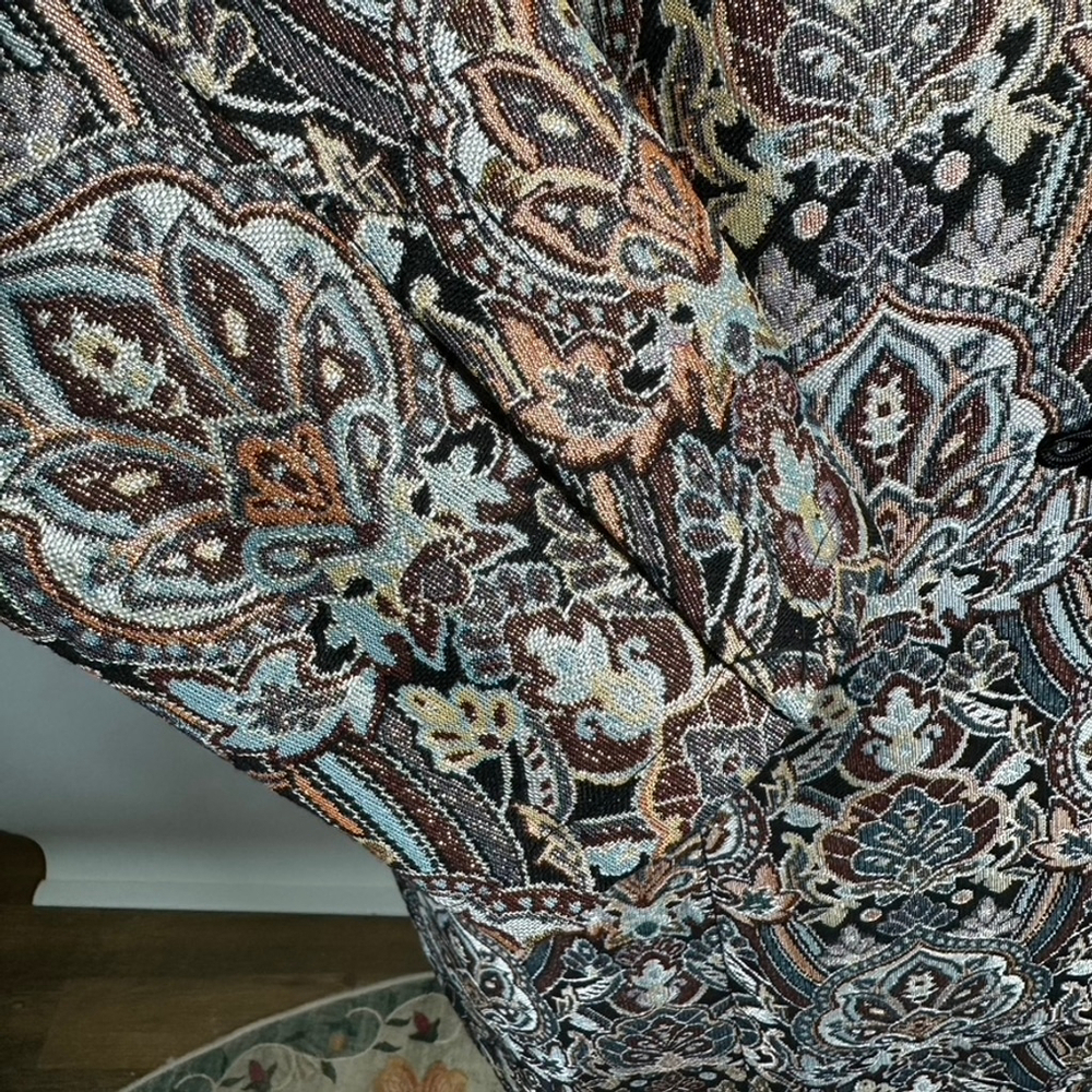 Soft Surroundings Venezia Paisley Metallic Jacket Elegant Evening Multi Size XL - Picture 9 of 11